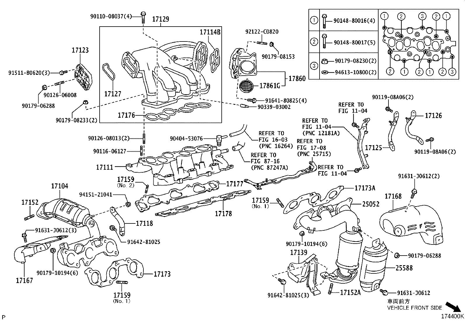 2008 Lexus Exhaust Manifold Bracket. System, Engine - 1711820080