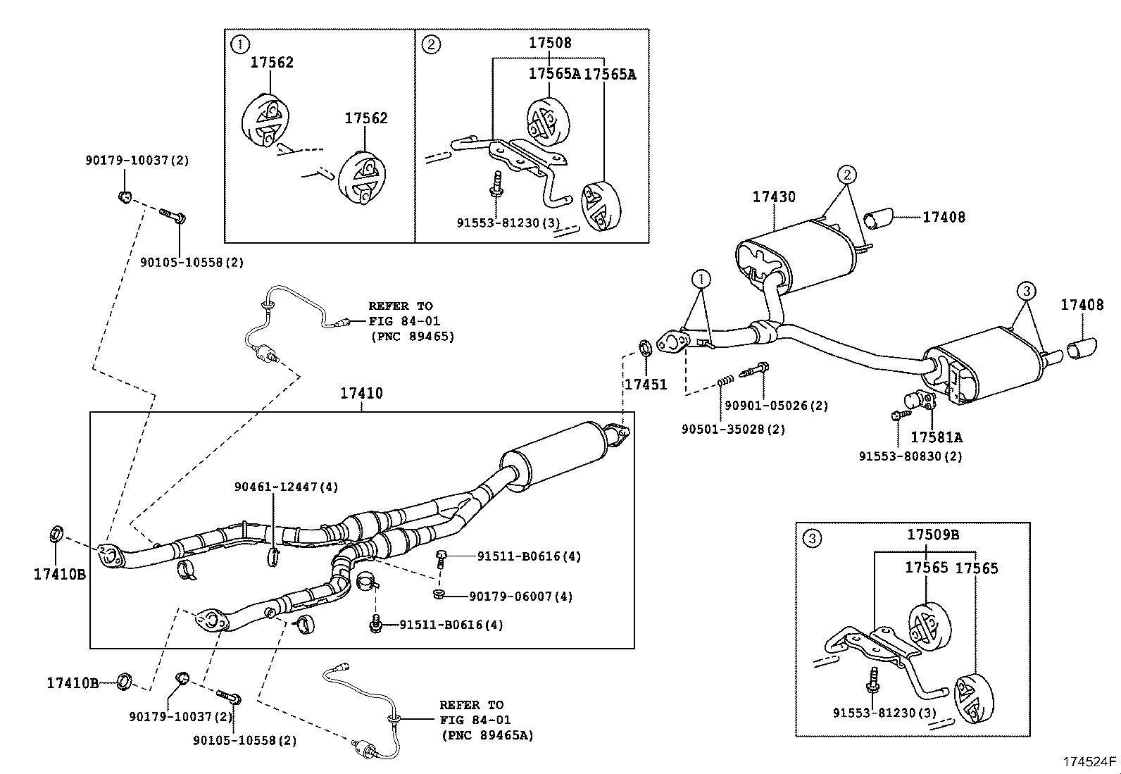 2011 Lexus Exhaust Muffler. Engine - 1743031550 | Lexus, Sacramento CA